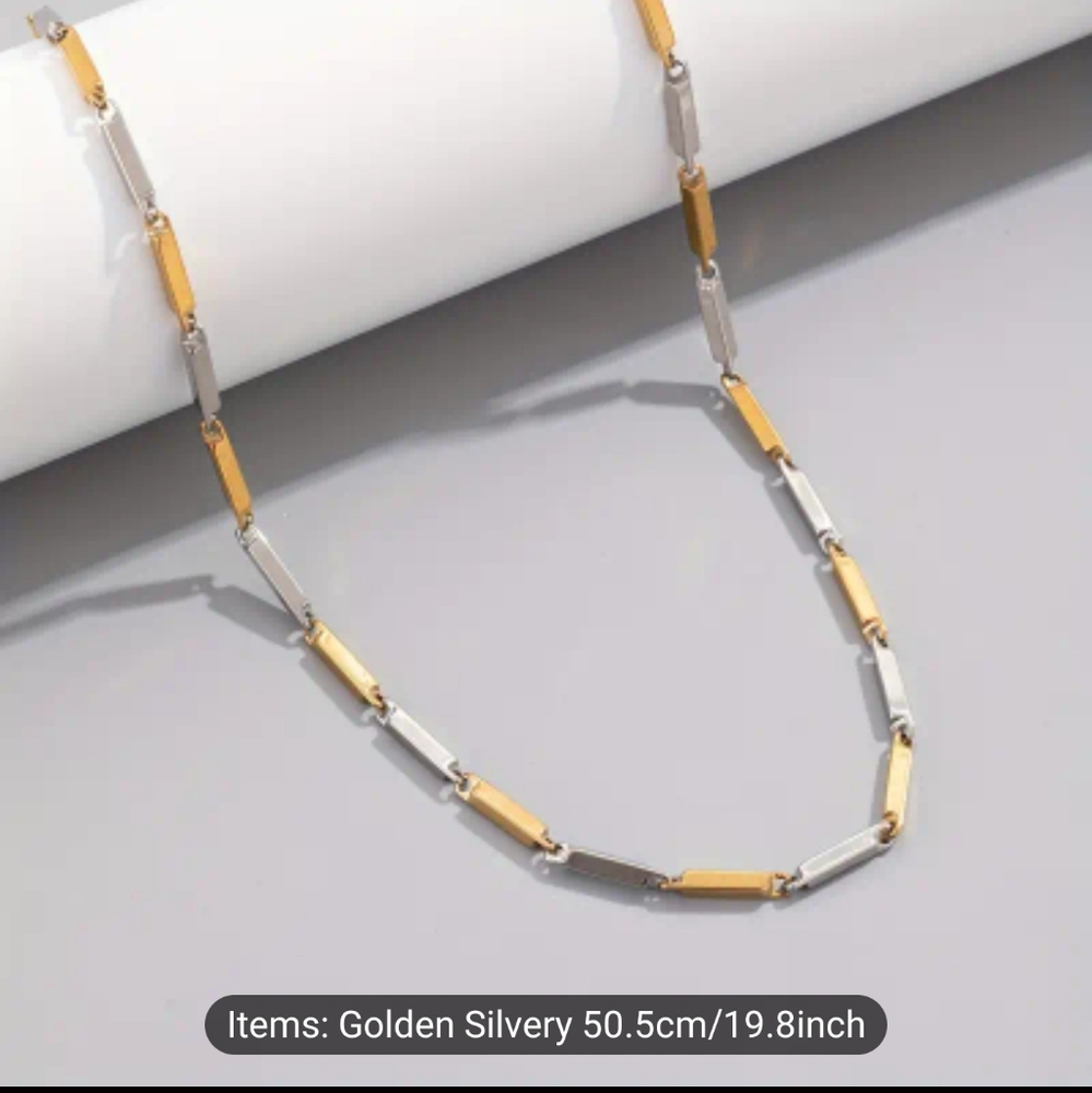 🩶💛NEW🩶💛 GORGEOUS!! Two Tone Plated Link Necklace